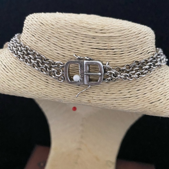 LUCKY BRAND Buckle Multi Metal Layered Steam Punk Removable Chain NECKLACE - Picture 5 of 5